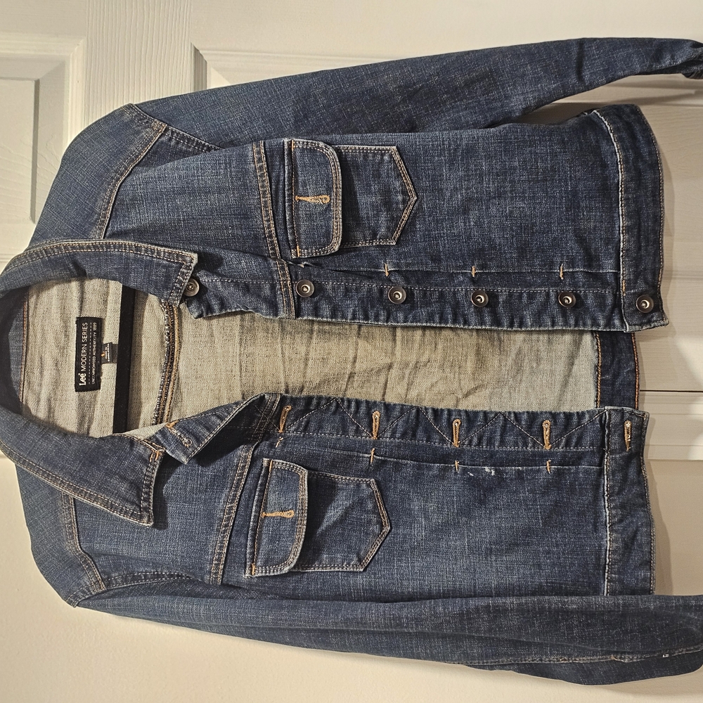 Lee Modern Series Blue Leather Jacket